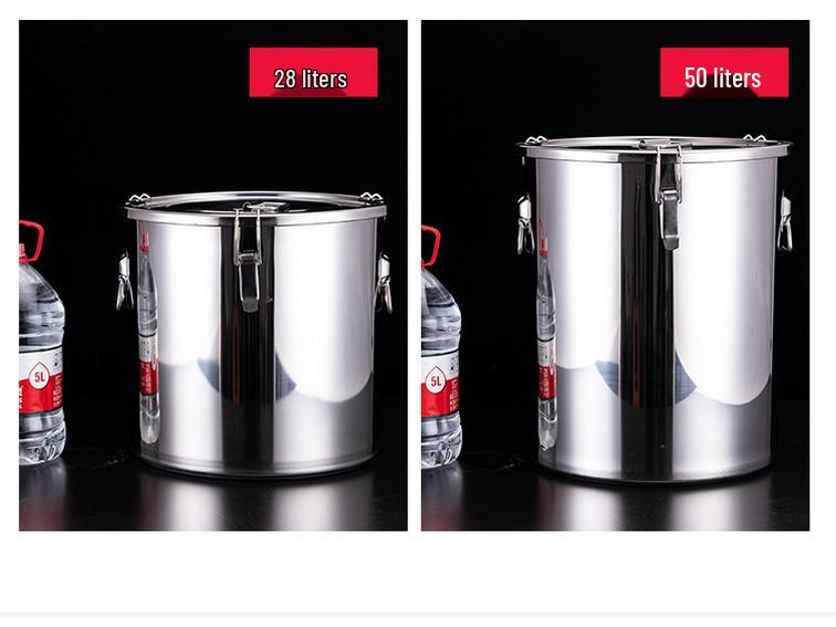 Barril Sellado Multiusos de Acero Inoxidable 304 para Almacenamiento de Vino, Té, Leche, Fermentación, Aceite o Arroz