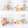 Cute Rabbit Bear Silicone Soap Mould DIY Flower Bunny Cat Candle Resin Plaster Making Heart Animal Mold DIY Gift