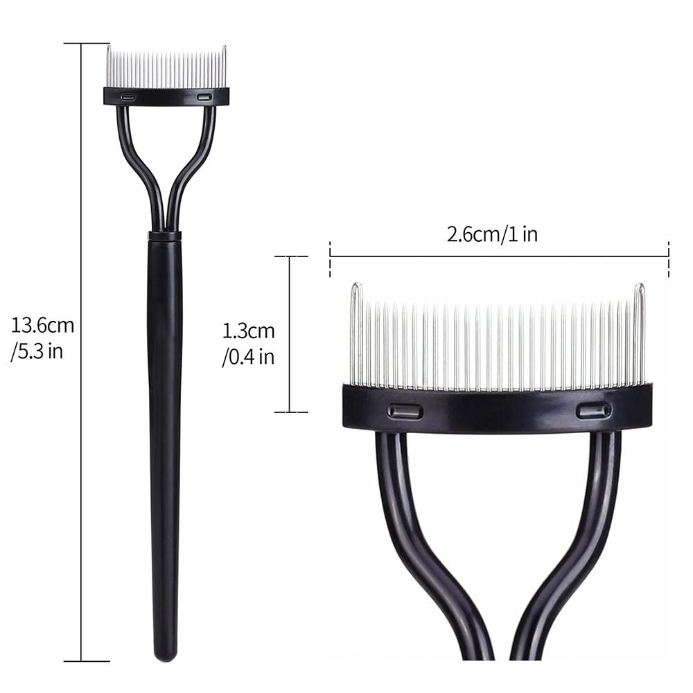 1 Piece Steel Needle Eyelash Comb, Semi-Arc Portable Grafting Eyelash Brush, Eyelash Molding Tools, False Eyelash AIDS