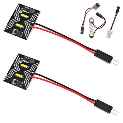 2 Pcs Panel 2 LED 12V W5W, T10, C5W, SV8.5, BA9S, T4W CANBUS 950lm White Strong Off-Road