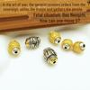 Tibetan Silver Matte Gold Six-Word Mantra Beads for DIY Buddhist Jewelry and Bracelets