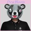 Cute Cartoon Raccoon Head Mask Funny Latex Costume Accessory For Festive Parties And Events