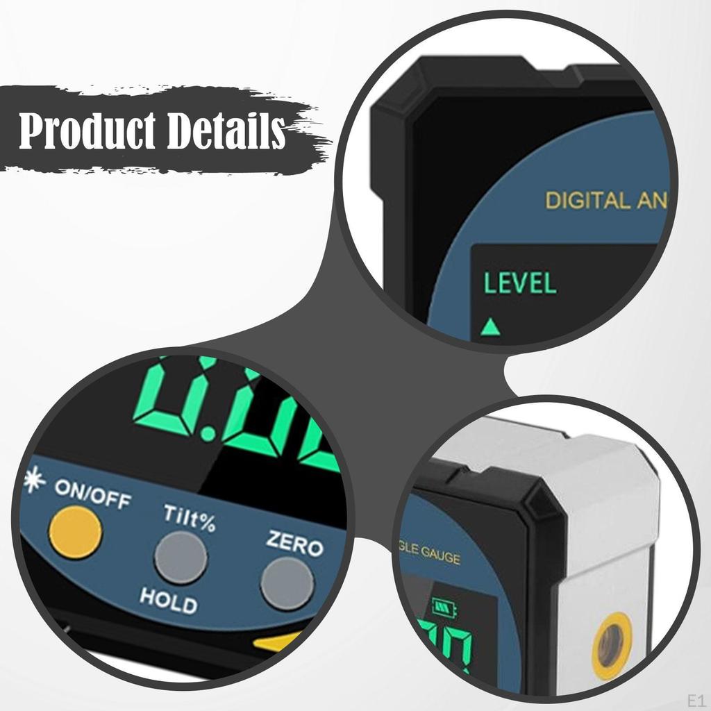 Digital Angle Finder Gift Inclinometer for Building Masonry Home Improvement