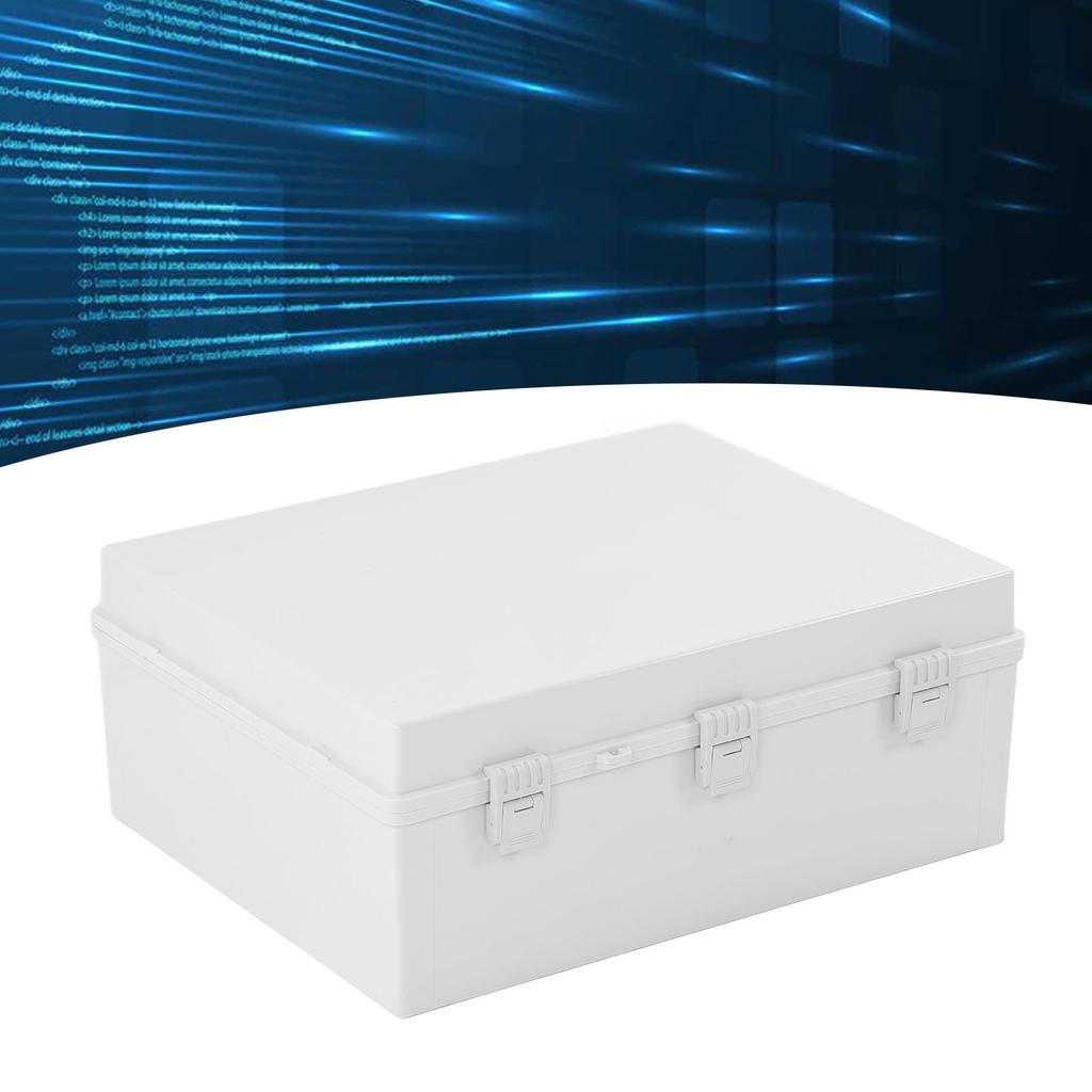 Electrical Junction Box Plastic Buckle Waterproof Project Box Electrical Enclosure with Grey Cover Mounting Plate