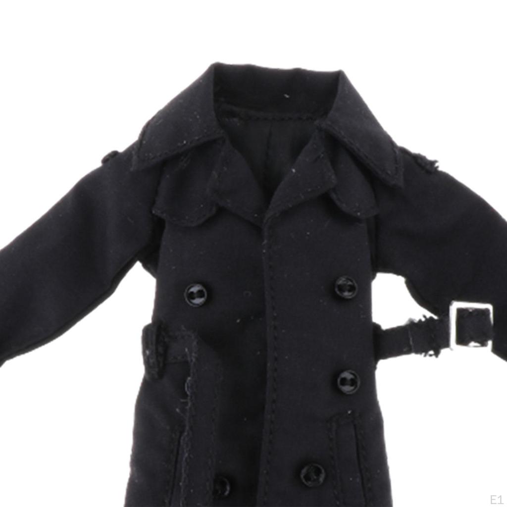 1/12 Scale Wired Trench Coat Model Action Figures Windbreaker Jacket Male Figure for 6''
