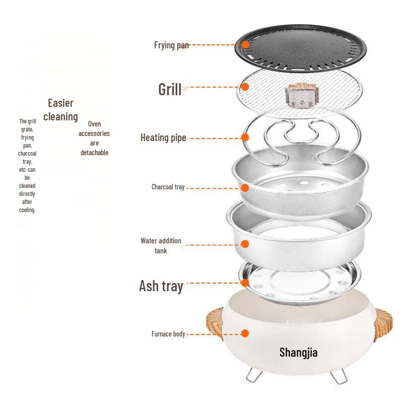 Shang Kao Jia Electric & Charcoal Dual-Use BBQ Grill Set