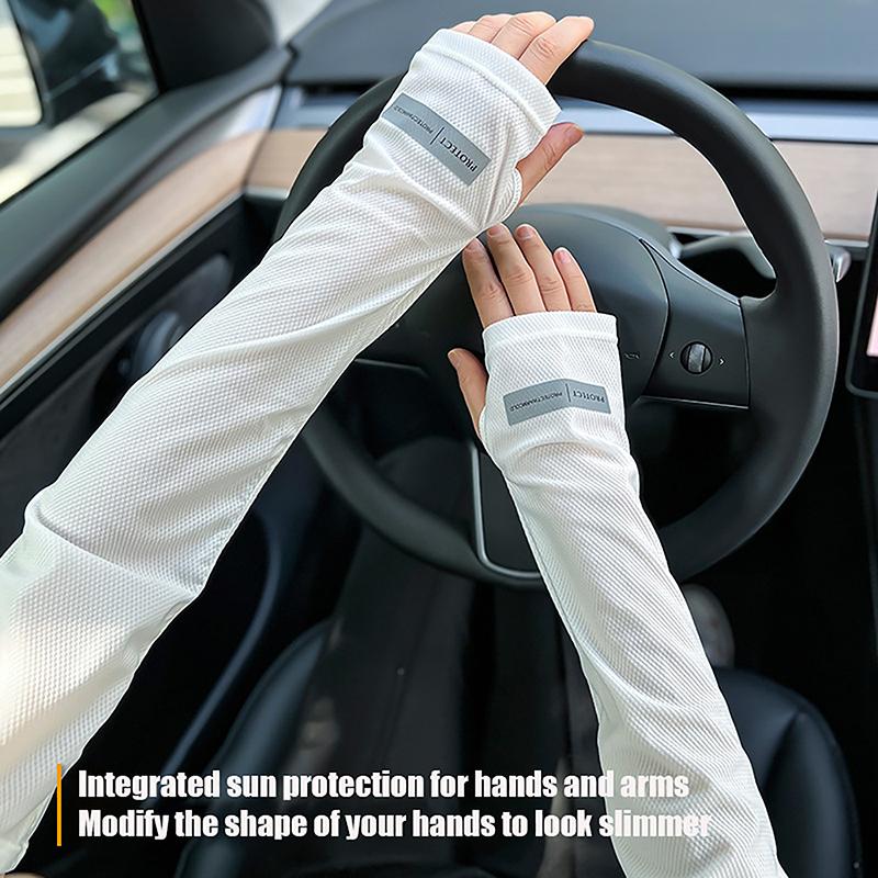 Unisex Cooling Arm Sleeves Hand Protector Cover Sun Protection Sleeve Scarf
