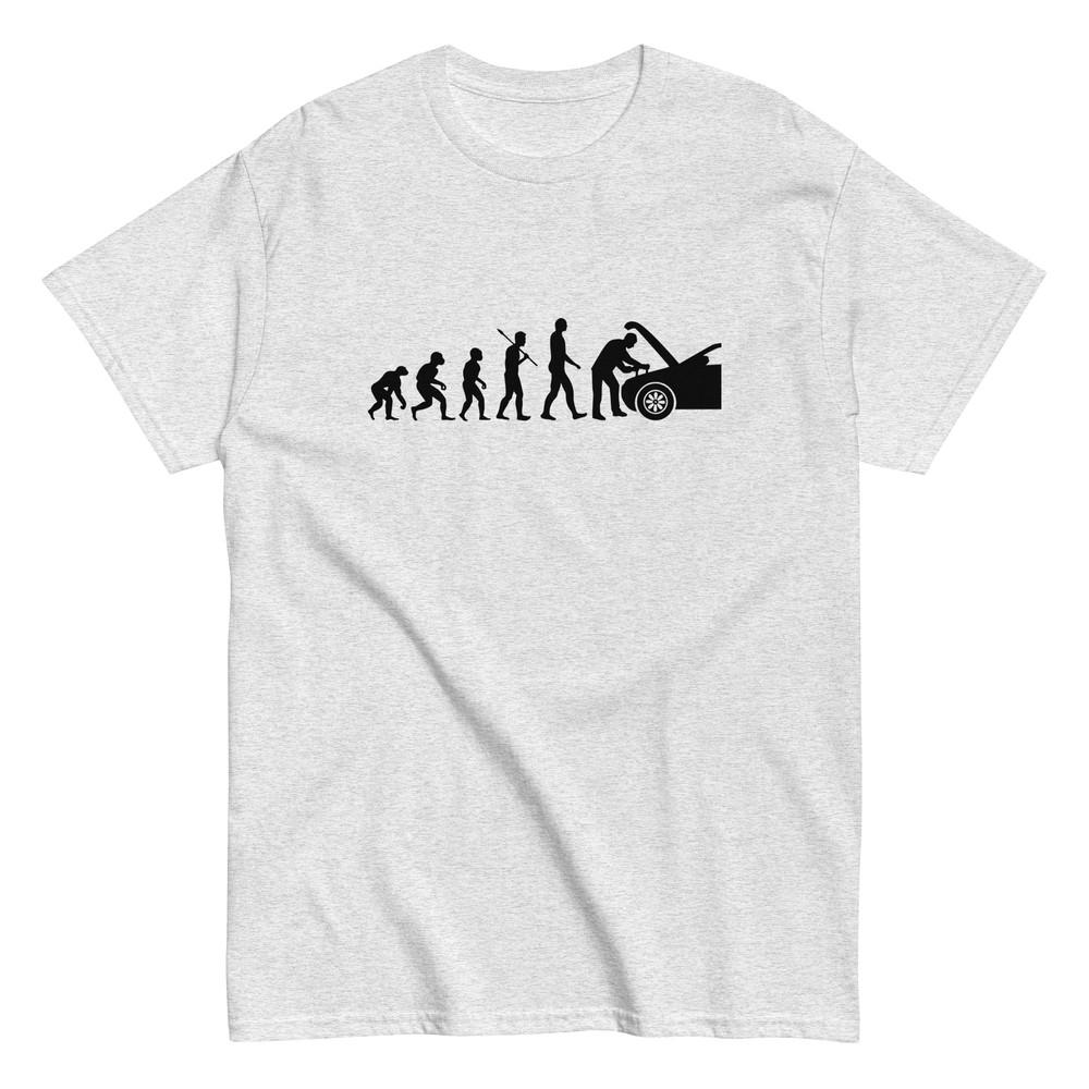 Premium T-Shirt Car Mechanic Evolution Funny Classic Tee Birthday Gift