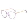 Metal Spring Leg Anti Blue Rays Oval Myopia Glasses With Prescription Women Men TR90 Nearsighted Glasses 0 -0.5 -0.75 To -6.0