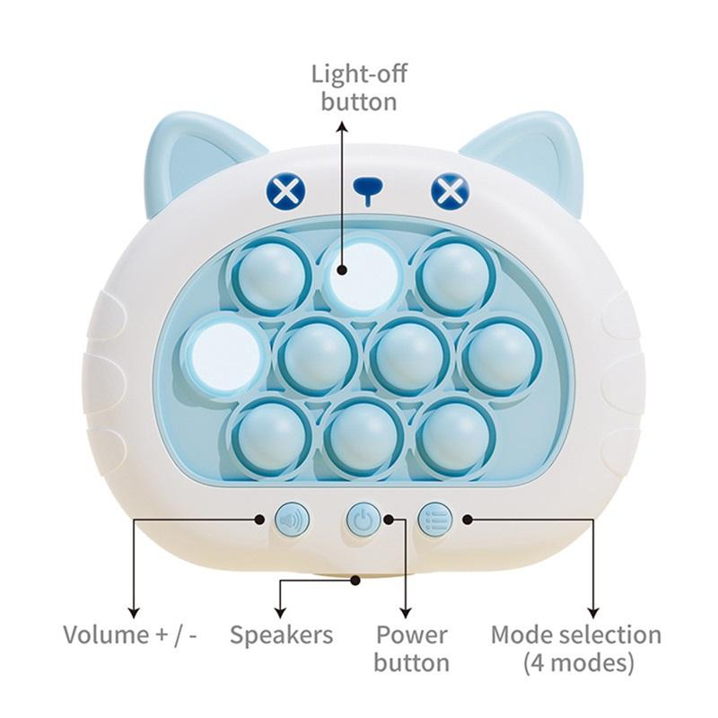 1pc Quick Push Up Game Light Up Fast Push Electronic Puzzle Console Antistress Fidget Toys For Kids Fun Electronic Game 3 Colors