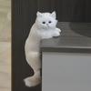 Bambola di Gatto in Resina Fatta a Mano - Ornamento da Collezione di Finto Gatto, Adatto per Decorazioni per la Casa, Matrimonio, Regalo - Non Richiede Elettricità, Materiale Durevole