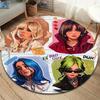 Billie Eilish Round Area Rug,Carpet Rug for Living Room Bedroom Sofa Playroom Decor,Non-slip Floor Mat