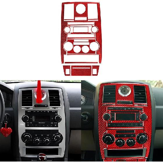 Real Premium Soft Carbon Fiber Interior Accessories Sticker Compatible with Chrysler 300 300C 2005 2006 2007 Car co 2006 Pilot Side Glove Box Storage