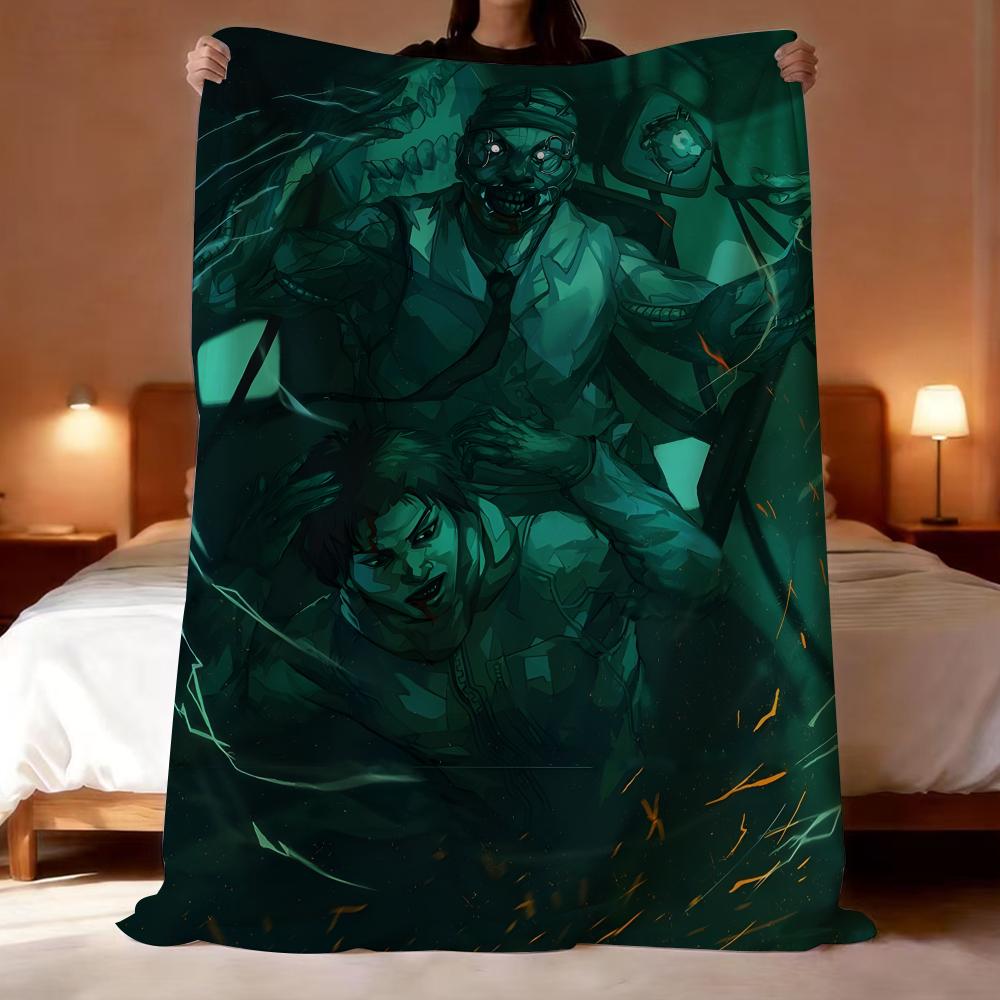 Dead by Daylight Throw Lightweight 240g Flannel Blanket Soft Skin-friendly for Summer Cooling 75x90cm
