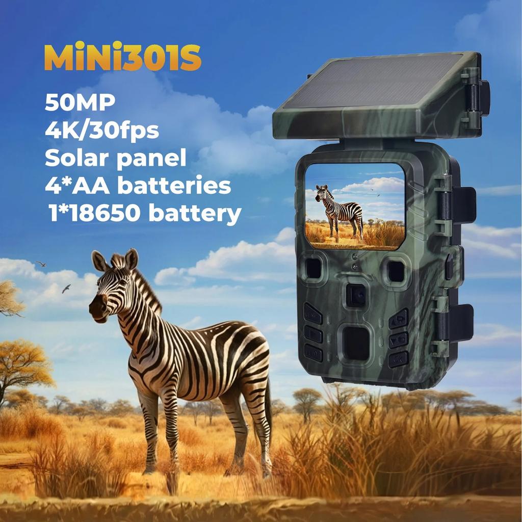 4K Wireless Trail Camera 50MP Night Vision Mini301S Outdoor Hunting Wildlife Scouting Surveillance Photo Trap