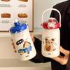 380ml Cartoon Vacuum Cup High-Capacity Straw Cup 316 Stainless Steel Insulated Water Bottle Insulation Or Cooling Thermal Mug
