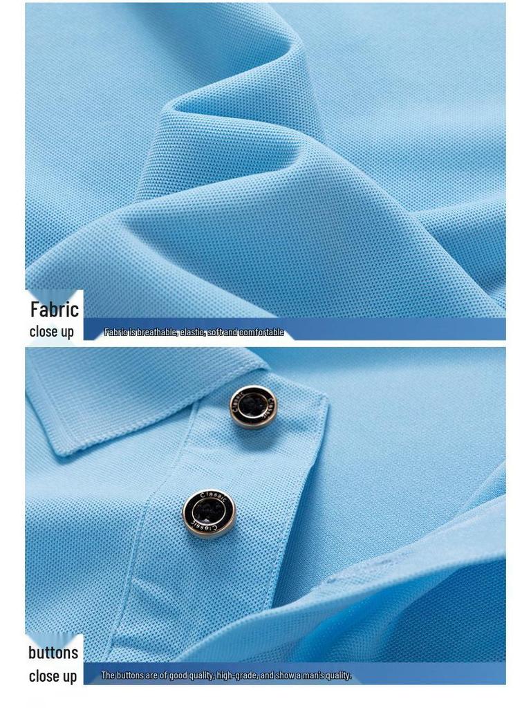 Men's Slim Fit Summer Polo Shirt - Solid Color, Short Sleeve, Embroidered Design