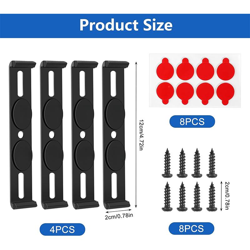 4 Set License Plate Holder Frameless Universal Number Plate Holder Weatherproof Invisible For All Vehicles And Models