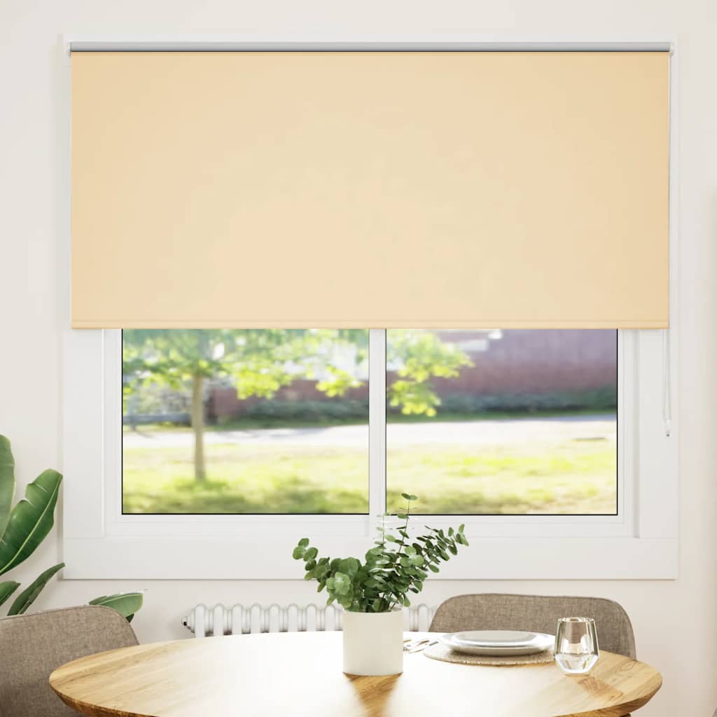 Blackout Roller Blind Beige 165 x 130 cm Fabric Width 161.6 cm