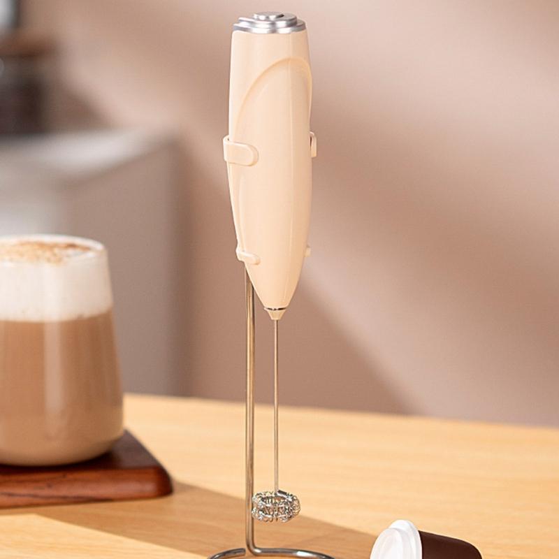 Miniature Electric Whisk for Lattes and Cappuccinos Handheld Milk Frother for Home or Office Battery Powered Drink Mixer