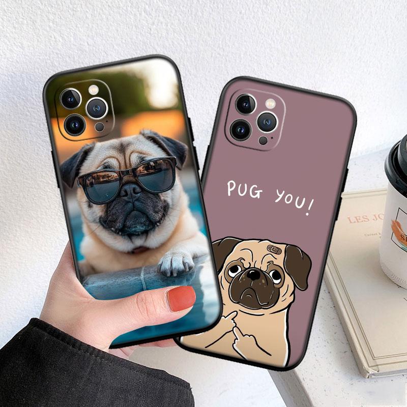 MY6 Cute Pug Dog Soft Shell Phone Case for OPPO A40 A60 A80 A15 A16 A16K A12 A17 A17K A54 A54S A53 A53S A55 A56 A57 A98 F23