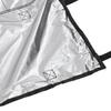 ZK30 Universal Black Oxford Cloth Caravan Front Towing Cover Protector Shield with LED Lights