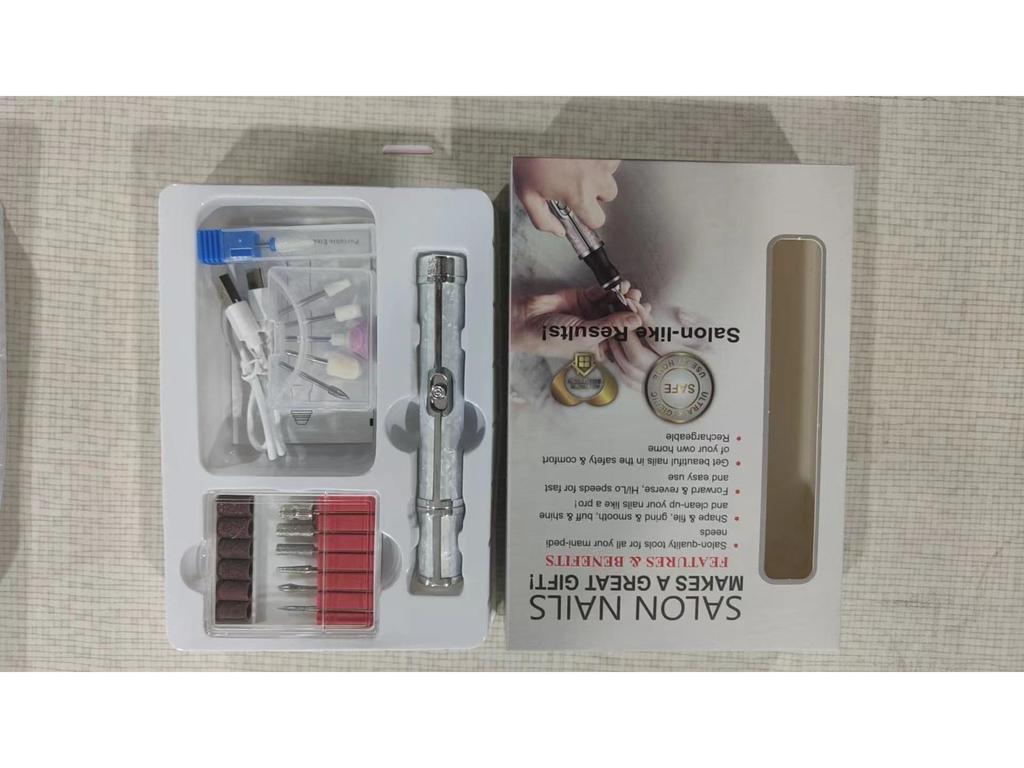 Wireless Electric Nail Grinder: Portable Manicure Tool for Shaping & Removing Nails with Rechargeable Grinding Pen.