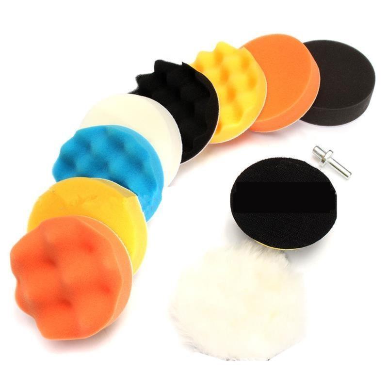 2025 New 11Pcs 3inch Diameter Polishing Waxing Buffing Sponge Pads Car Auto Polisher