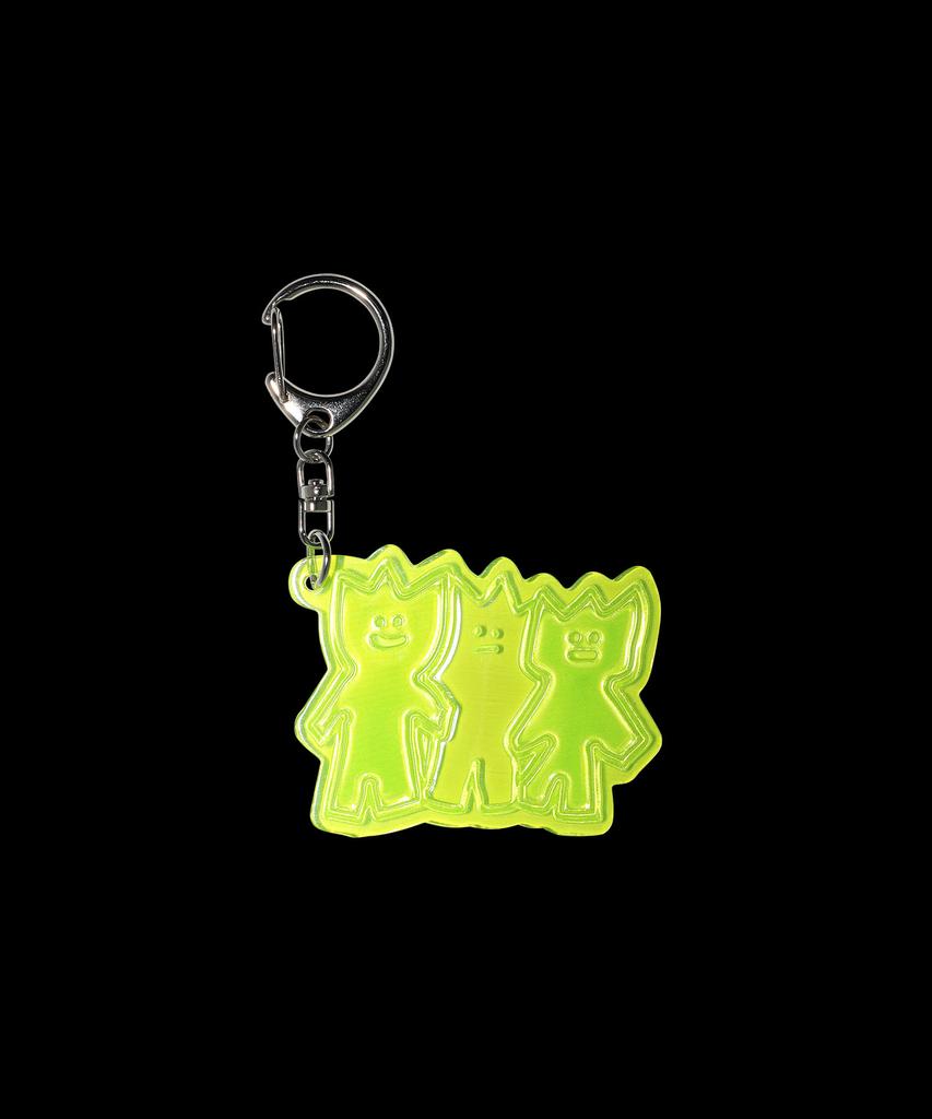 WACKY WILLY Kiki Reflective Keyring Yellow