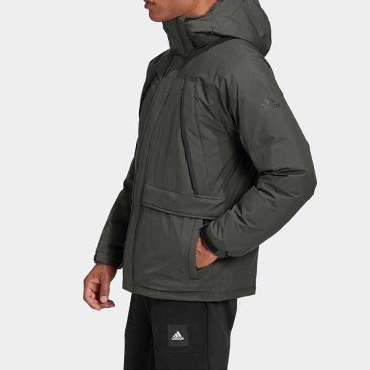 Adidas Outdoor Sports Hooded Down Jacket Men Outerwear Earth-Brown GK0669