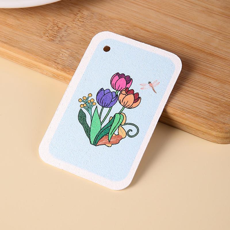 2026 Wood Pulp Cotton Dishwashing Sponge Wipe Kitchen Cleaning Dishwashing Cotton Household Cloth Compressed Square Wood Pulp Sponge quantity 4