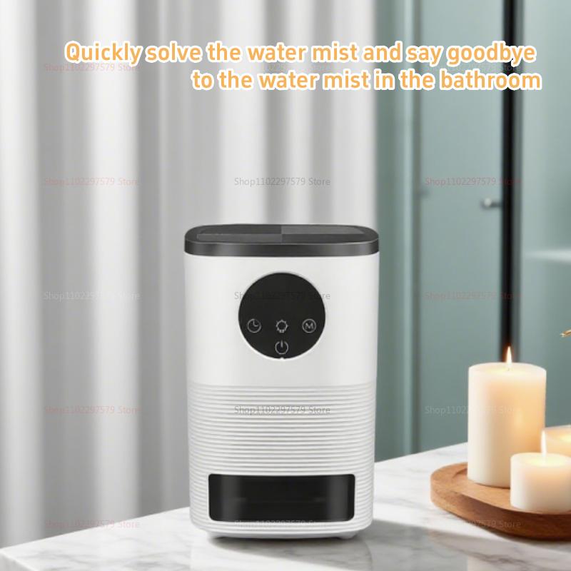 Indoor Household Dehumidifier Compact Quiet Water Shortage Auto Shutoff Digital Display Small Space Bedroom Basement Closet Use