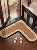 Pre-owned L-Shaped Non-Slip Bathroom Mat - Stain-Resistant, Water-Absorbent, Diatomaceous Earth Foot Wiping Door Mat
