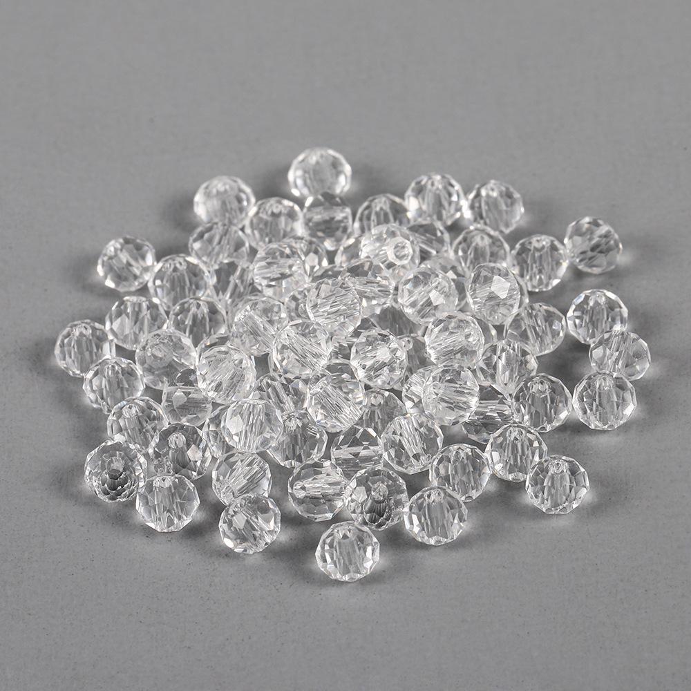 DIY Jewelry Craft Kit: Transparent 3-8mm Glass Beads, Rice, Diamond, Crystal Cuts, Lantern Shapes, Spacer Beads - Perfect For Accessory Making