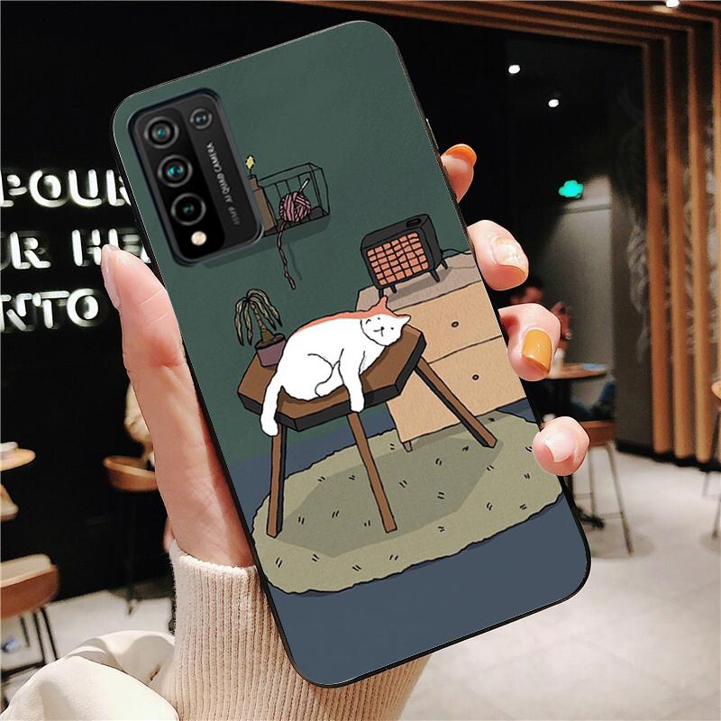 Cartoon Katzen Katze Handyhülle für Huawei Honor 50 10X Lite 20 7A 7C 8X 9X Pro 9A 8A 8S 9S 10i 20S 20lite 7X 10 lite
