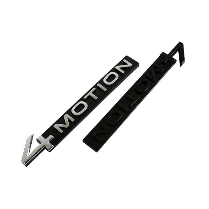 3D ABS Black 4 Motion Logo Letters Car Rear Trunk Emblem Badge Decal For Tayron Golf MK4 5 Tiguan 4motion Sticker Accessories