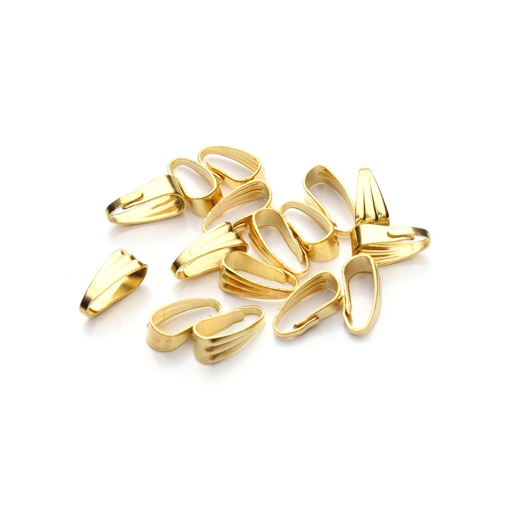200pcs Pendant Clips Pinch Bail Clasp Connectors Necklace Hooks For Jewelry Making Finding Parts Accessories Supplies