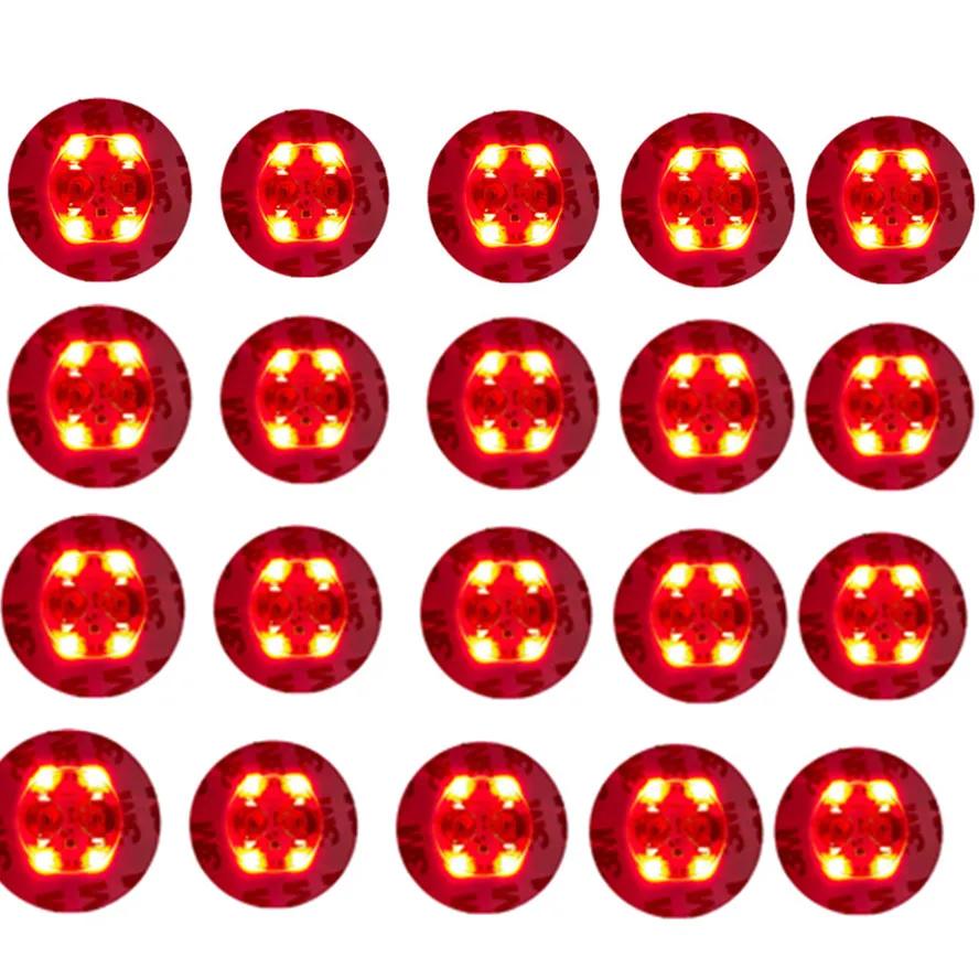 1-40PCS Battery Powered LED Coaster 3 Modes with Wine Glass Mat Cup Pad Sticker Bottle Drinking Club Bar Party Decor Night Light