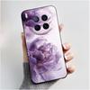 Phone Case For Tecno Camon 40 Premier 5G Bumper Soft Silicone Unique Design Black Case Ins Style Floral Painted Shockproof Cover