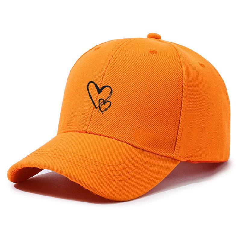 Heart Print Baseball Cap - Men's & Women's Trendy Sun Protection Hat for Outdoor Sports & Casual Wear