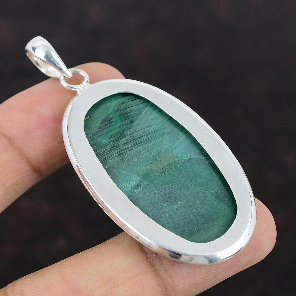 Malachite Pendant Natural Real Gemstone Pendant Handmade Amazing Jewelry 925 Sterling Silver Pendant Gift For Mom Awesome Malachite Jewelry