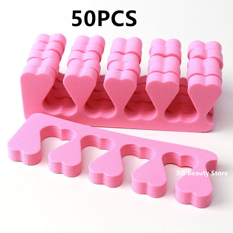 

Новые 50 шт. Розово-фиолетовые губчатые разделители для пальцев ног, для педикюра, маникюра, инструмент для нейл-арта