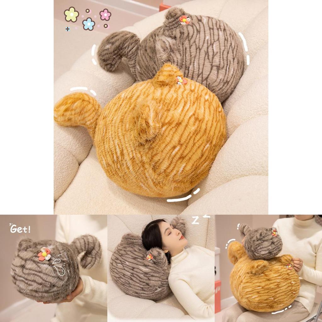 Adorable Cat Plush Toy Soft Cuddly Pillow Doll For Girls Perfect Gift For Sleeping