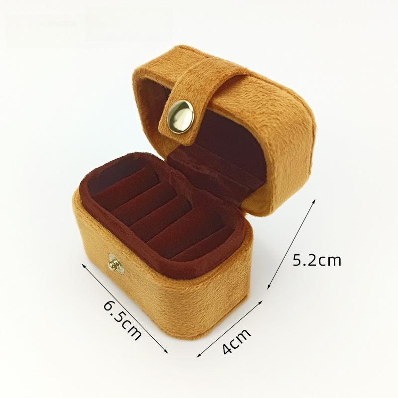 New Velvet Mini Ring Box Portable Earnail Pair Ring Jewelry Packaging and Storage Box