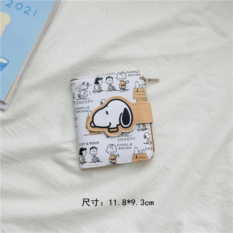 

Snoopy Cute Purses Women Men Wallets Animation Anime Graphic Print Card Packs Portable Large Capacity Wallet Birthday Gifts