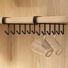 Kitchen Storage Rack With No Marks And No Drilling, A Row Of Cabinet Door Hooks, Hanging Storage Organizer Rack.