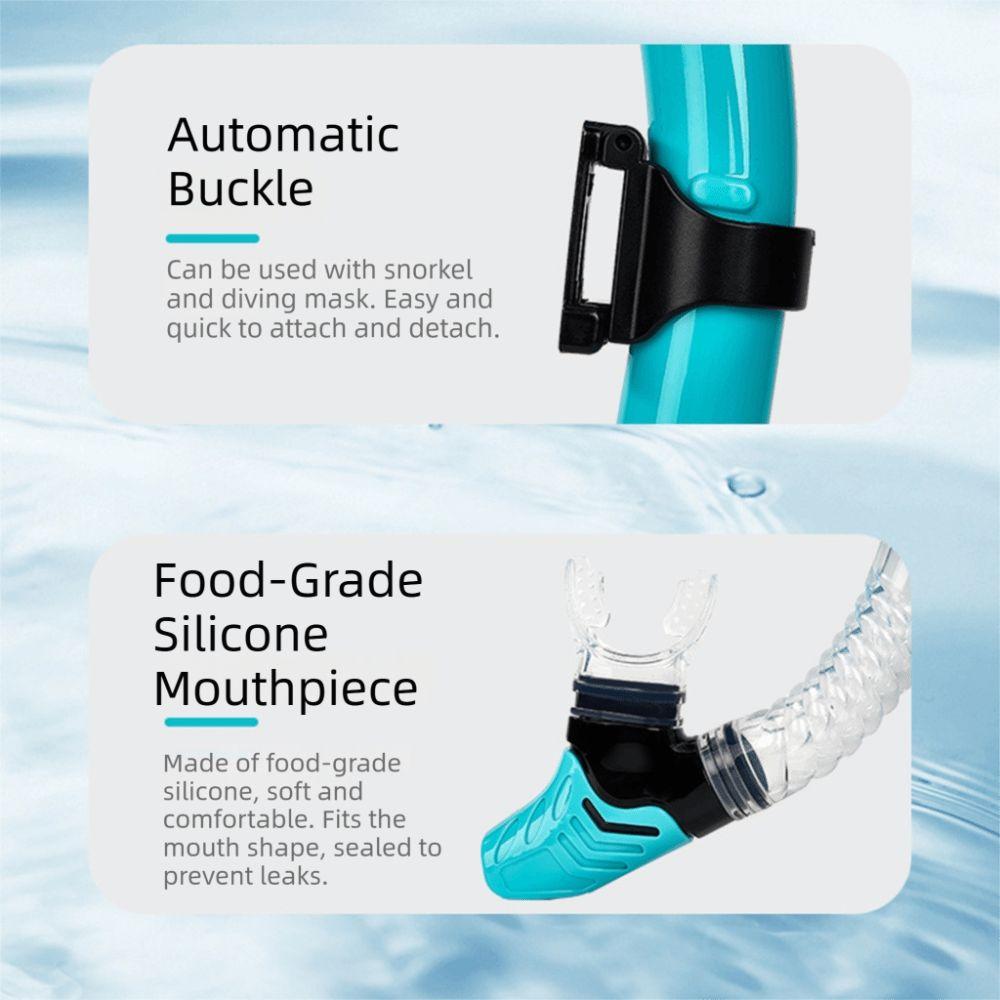 Top Dry Valve Diving Dry Snorkel Silicone Swim Training Snorkel  Underwater Activities