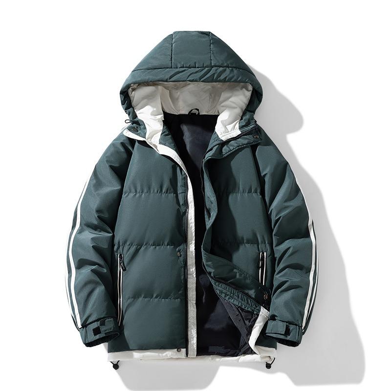 Winter cotton clothes men's new loose warm couple jacket trend thickened hooded bread jacket