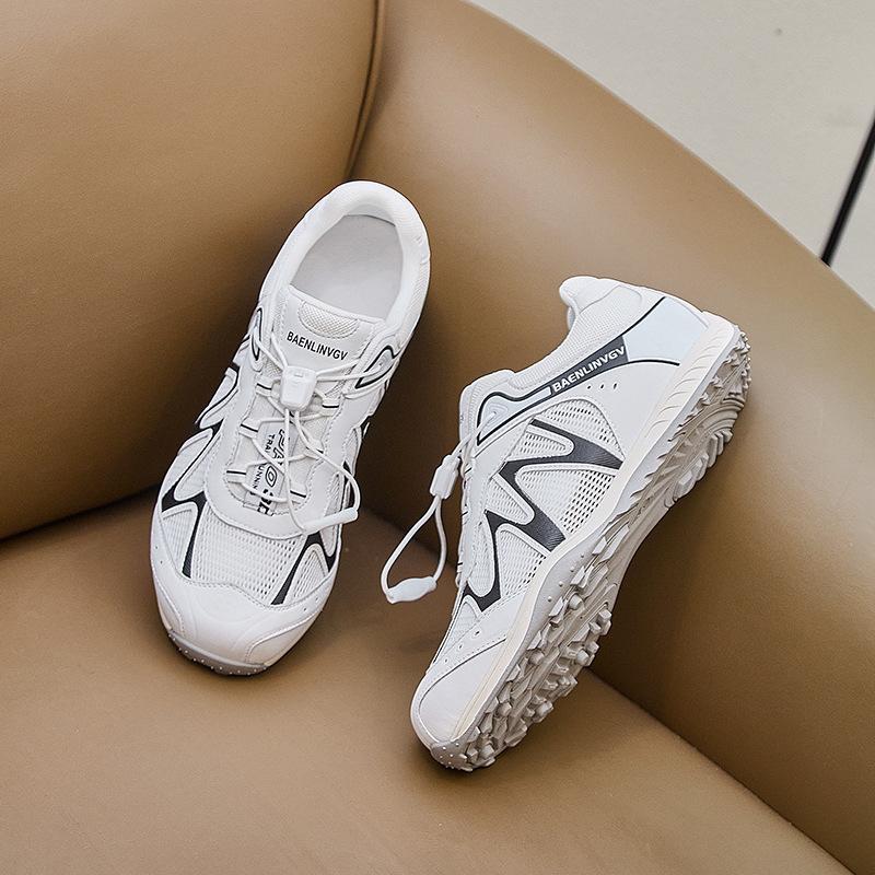 

Women s Dad Shoes Thick Sole Heightening 2026 Spring Autumn Pure Color Adult Laced Comfortable Polyurethane Casual Sports Shoes 35 белый
