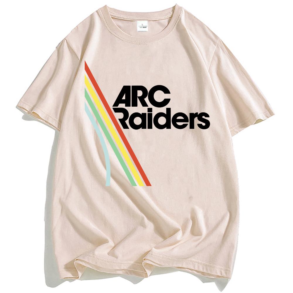 Men Clothing Hot Game ARC Raiders Rainbow Print T-shirt Cotton Short Sleeve Loose Male Tshirts Unisex Streetwear Graphic T Shirt